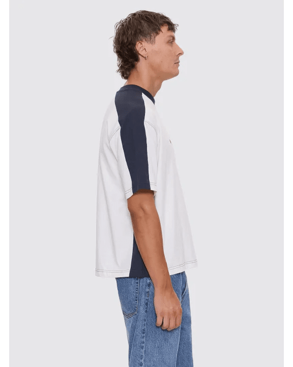 Total Service Box Fit Oversize Cropped Panel Tee - ThrillsTR25-113A-Snow White-XS