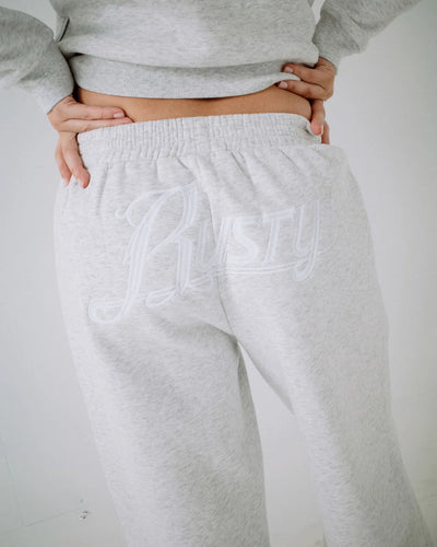 TRAILER TRASH WIDE LEG TRACK PANT - RustyPAL1484-ECRU MARLE-6