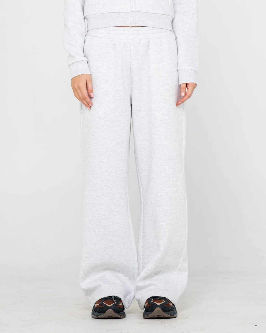 TRAILER TRASH WIDE LEG TRACK PANT - RustyPAL1484-ECRU MARLE-6