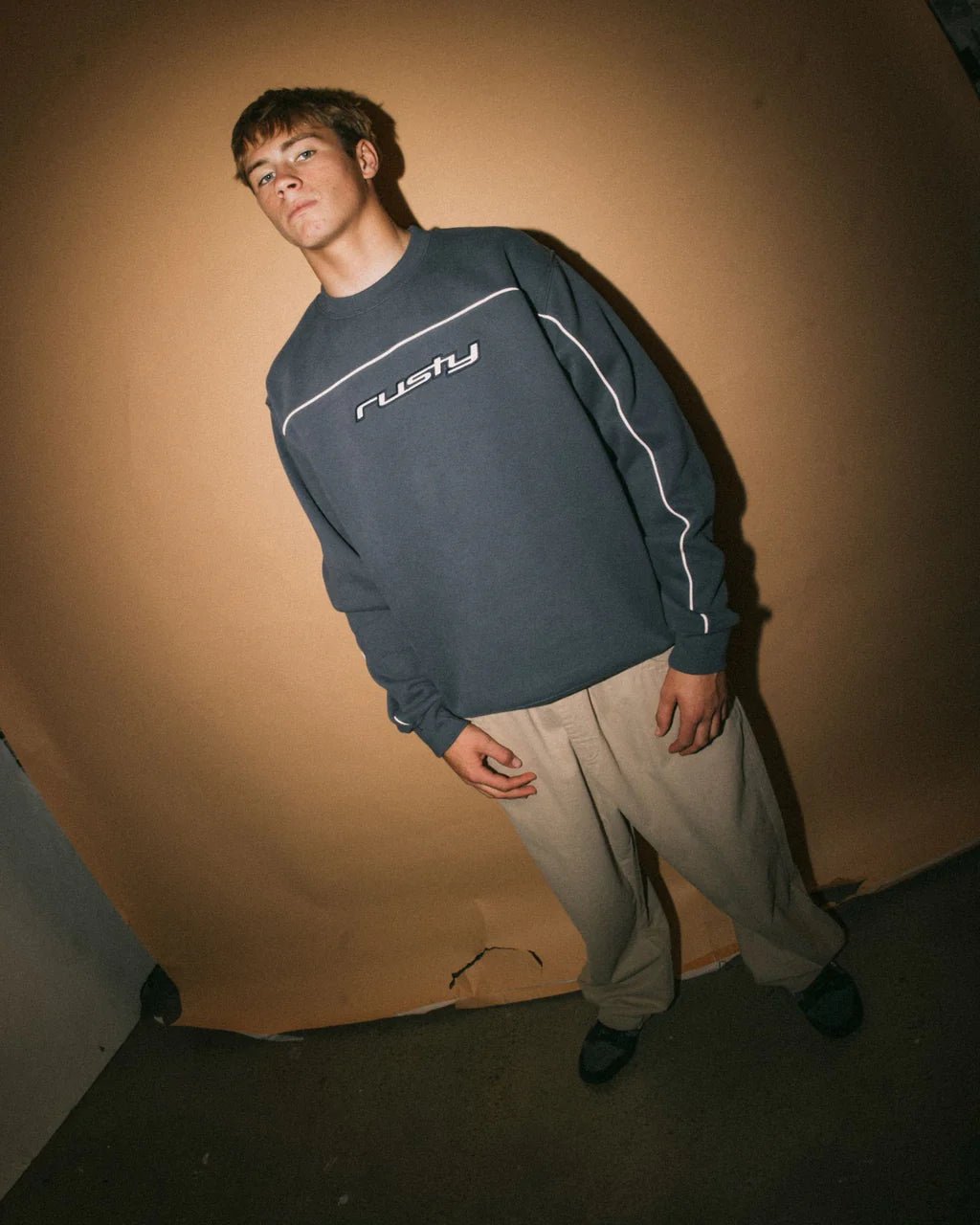 TRIGGER CREW FLEECE - RustyFTM1173-ATLANTIC BLUE-XS