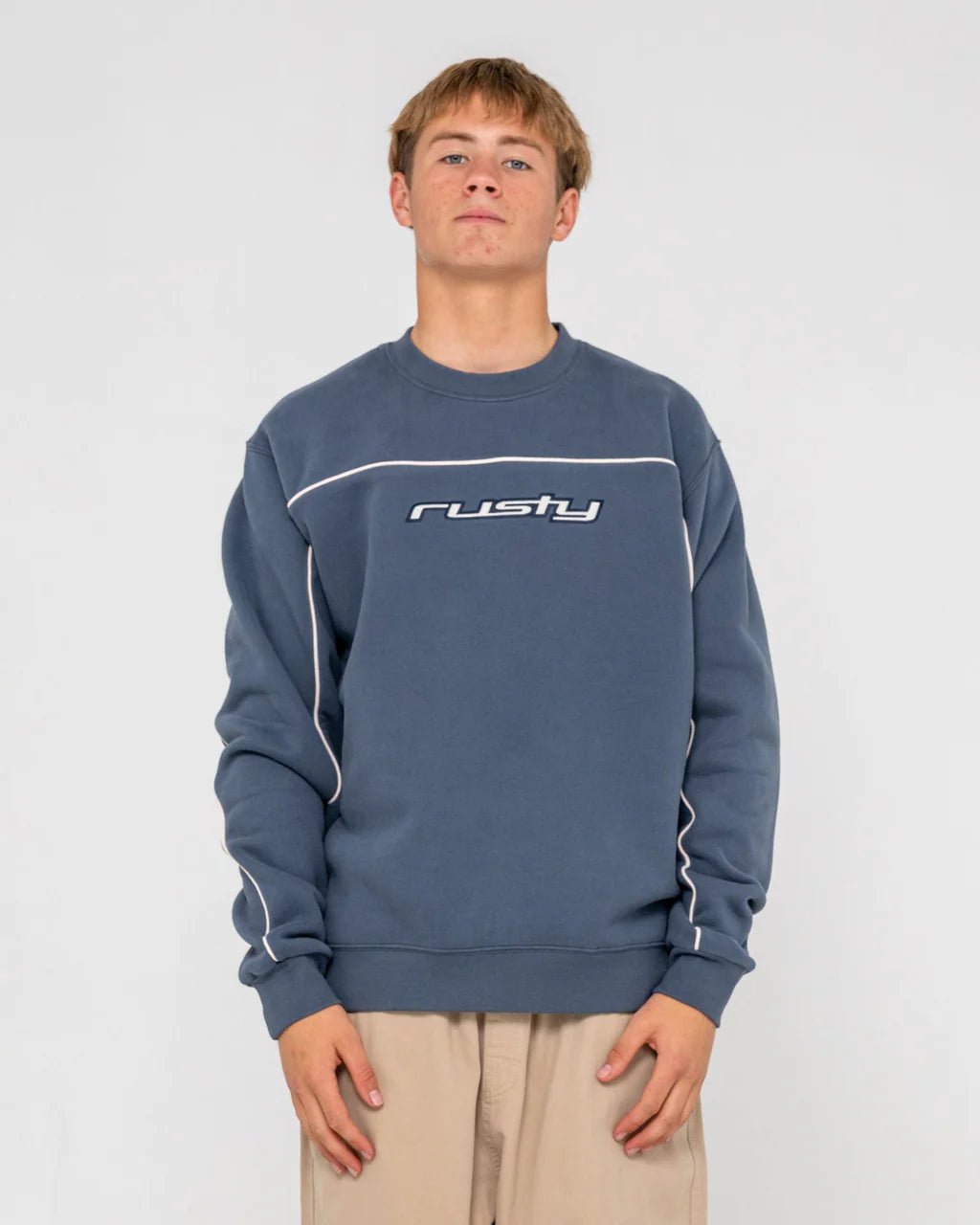 TRIGGER CREW FLEECE - RustyFTM1173-ATLANTIC BLUE-XS