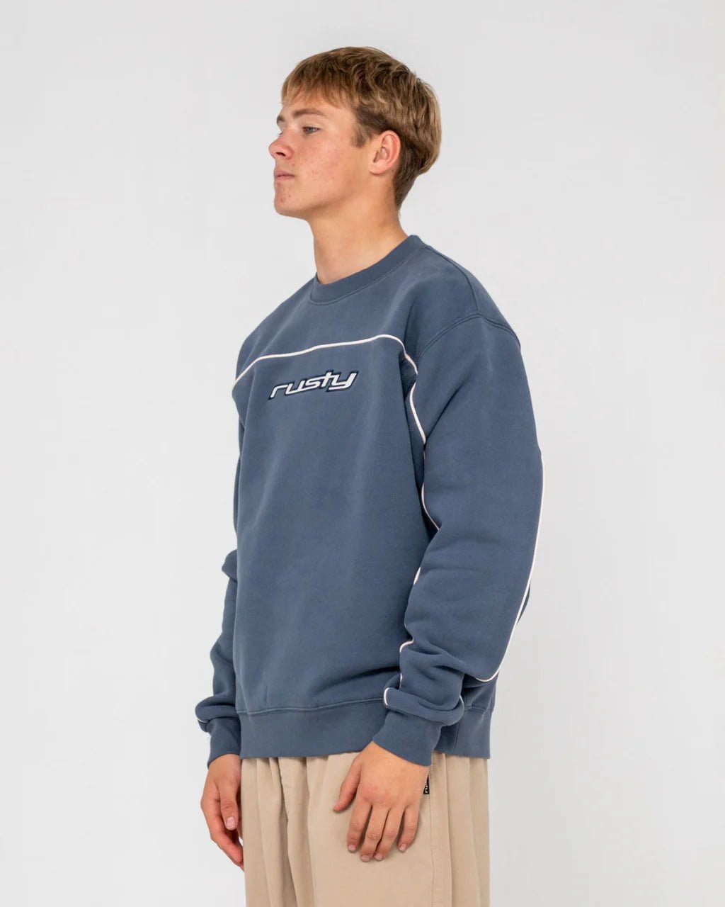 TRIGGER CREW FLEECE - RustyFTM1173-ATLANTIC BLUE-XS