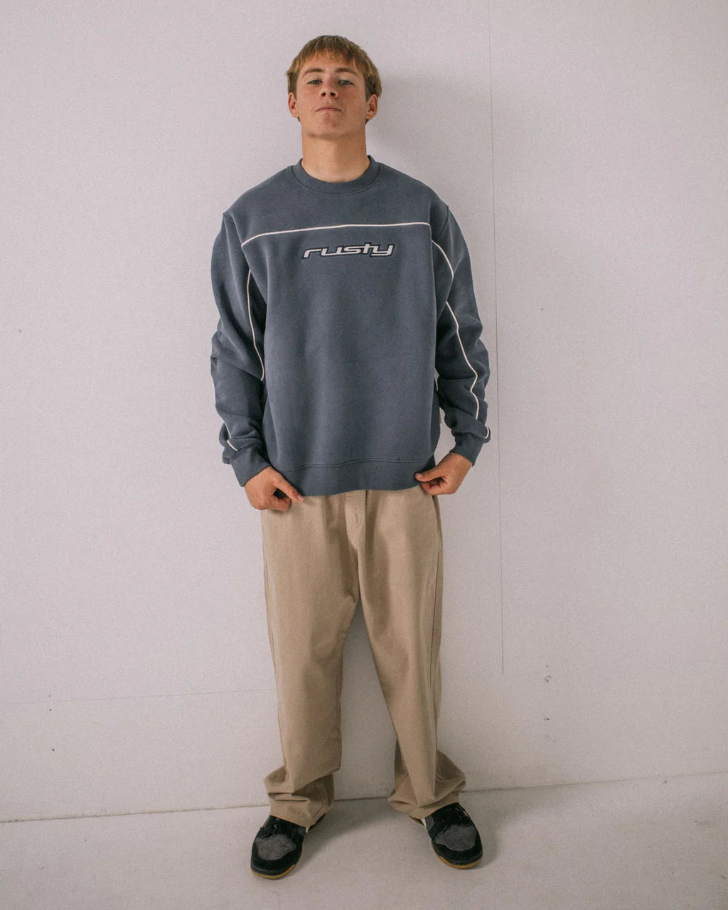 TRIGGER CREW FLEECE - RustyFTM1173-ATLANTIC BLUE-XS