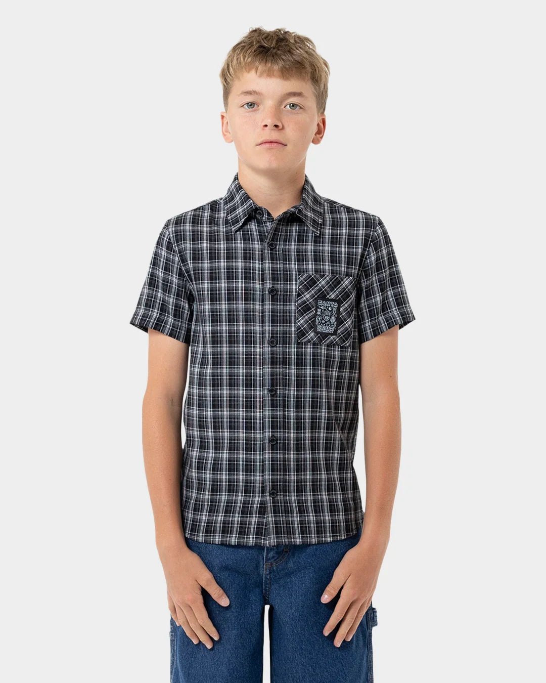 TRIPPER MONO PATCH SHIRT -Santa CruzSB226-BS02-BLACK-8