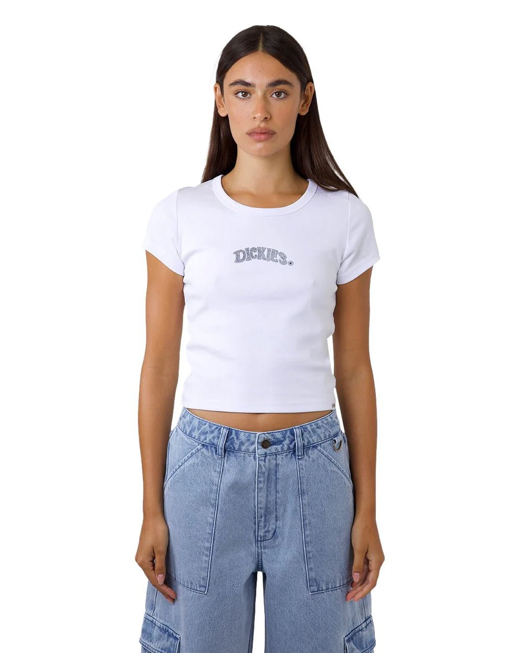 Trippy Mini Short Slv Baby Tee - DickiesDW324 - SS01 - White - 10