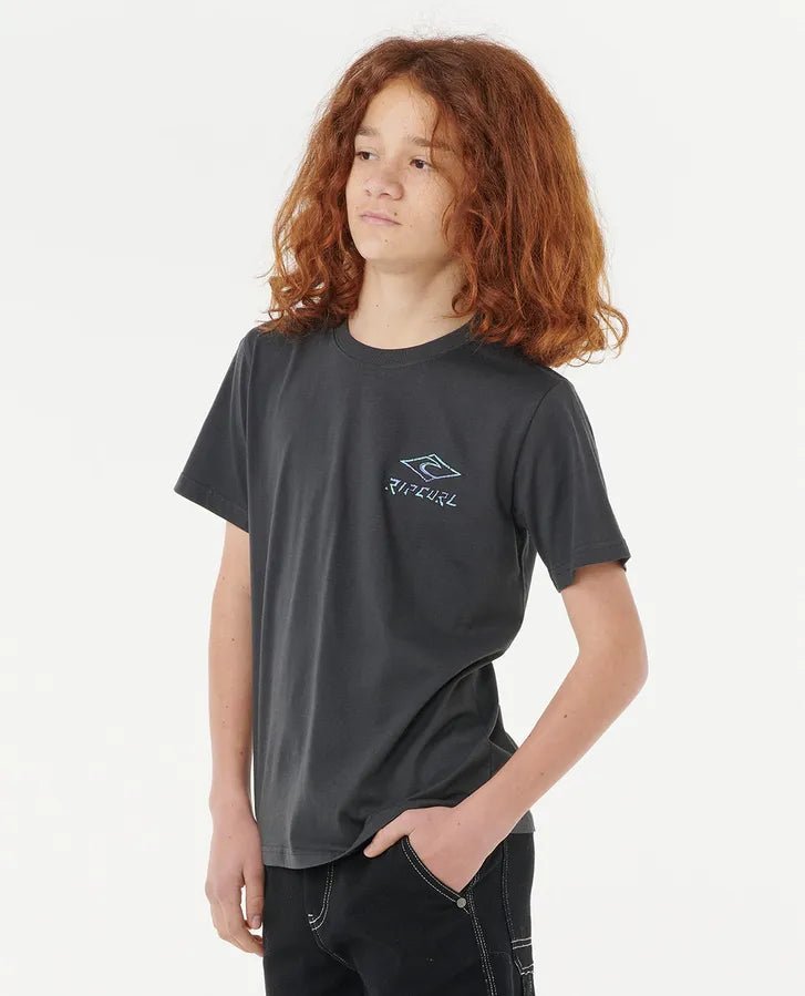TROPIC DAZE LOGO TEE - BOY - Rip Curl124BTE - WASHED BLACK - 8