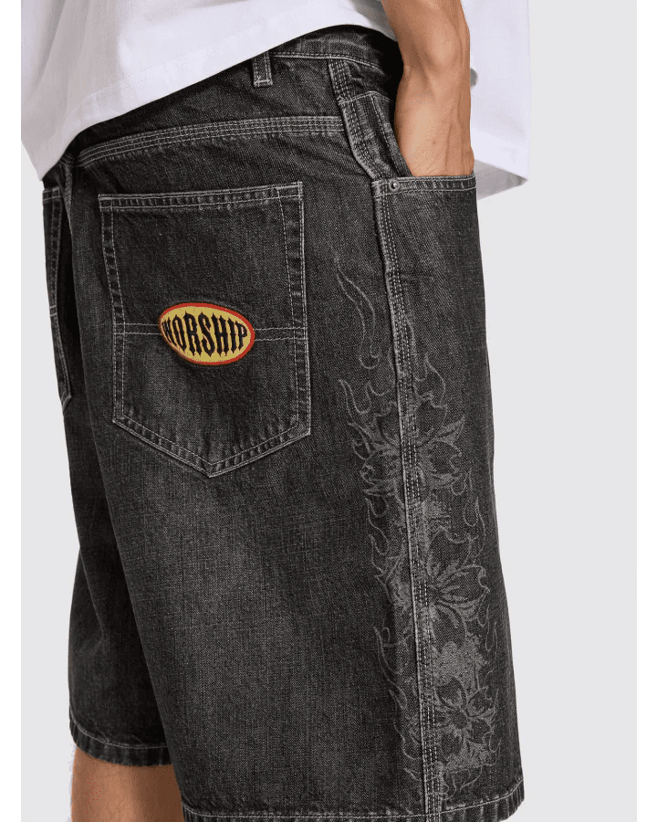 Tropic Heat Big Dawg Jean Short -WorshipPH26-314B-Spooky Black-28