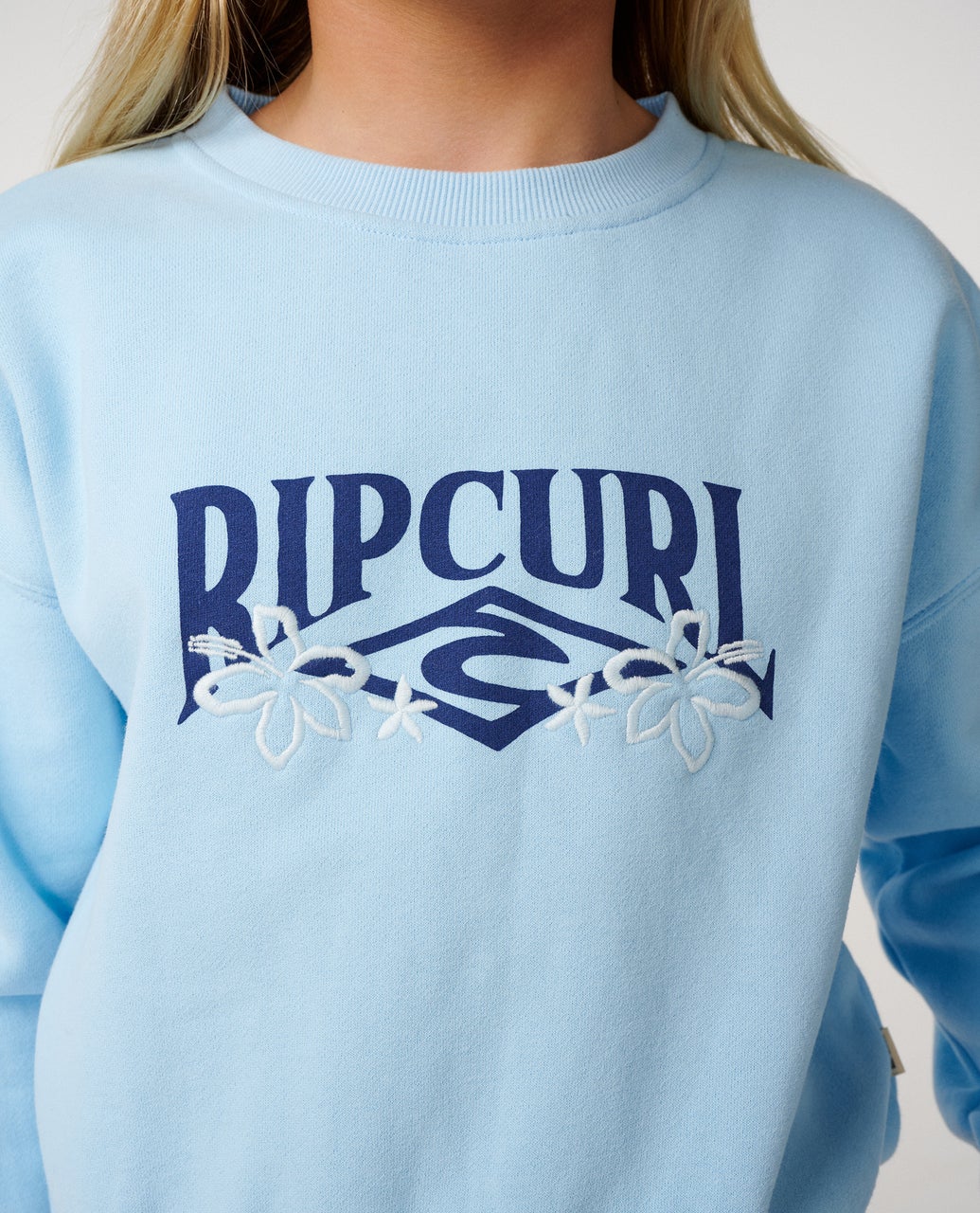 TROPICAL CROPPED CREW - GIRL - Rip Curl040GFL-SKY BLUE-8