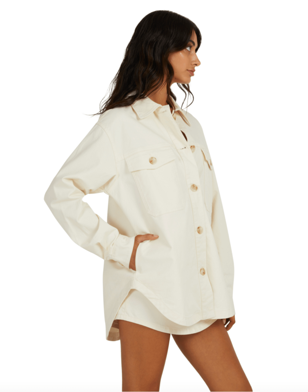 Twill Shacket - RVCAUVJJK00117 - NAT - Natural - 6