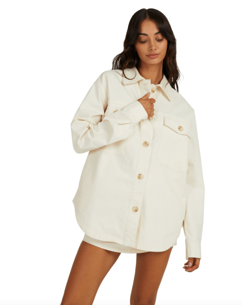 Twill Shacket - RVCAUVJJK00117 - NAT - Natural - 6