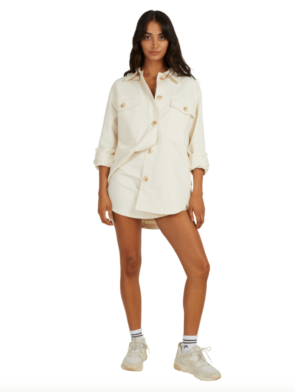 Twill Shacket - RVCAUVJJK00117 - NAT - Natural - 6