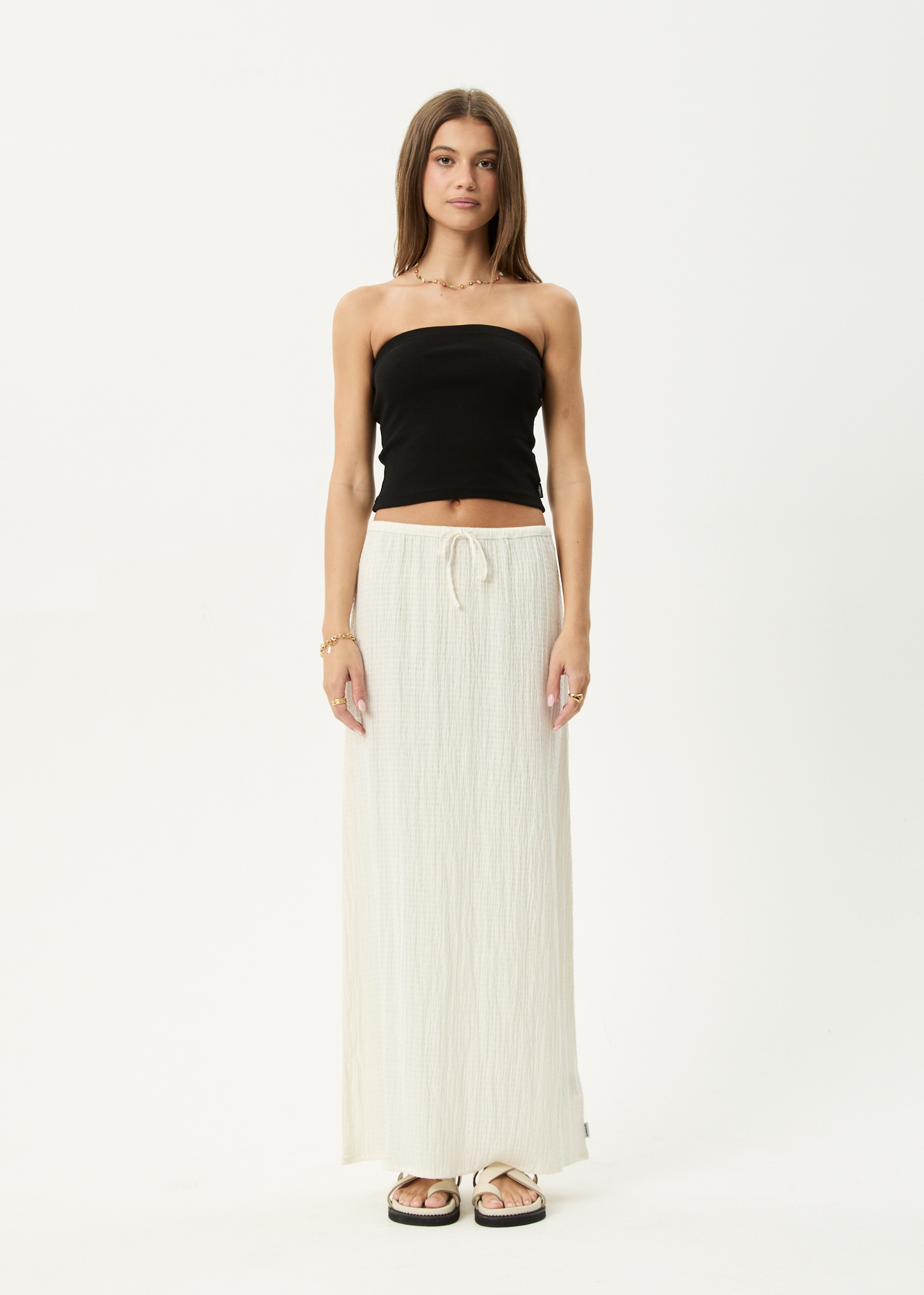 Focus - Seersucker Maxi Skirt