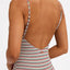 SUNSET STRIPE BOYLEG ONE PIECE