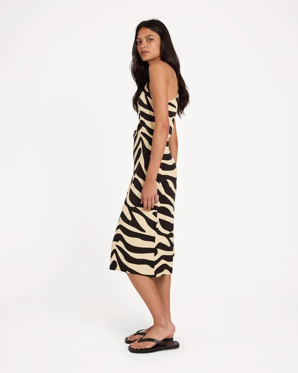 VOYAGER MIDI SLIP DRESS