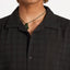 VACANCY PLAID SS -RVCA23A041503-PIRATE BLACK-S