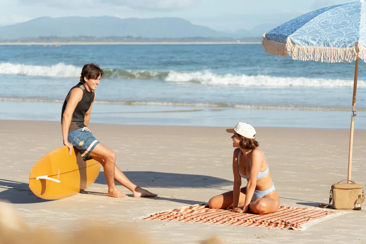 Vacation Beach Blanket - RhythmC1024U - AC04 - ORA - Burnt Orange - 