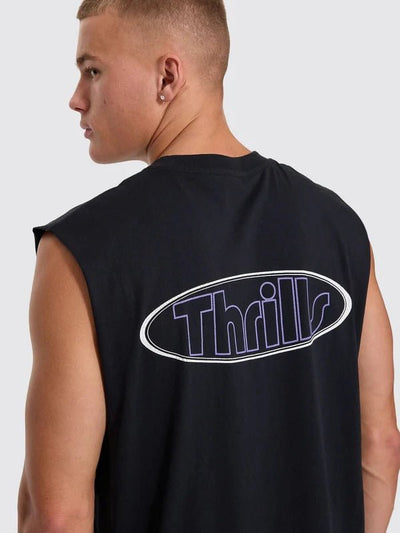 Val For The Win Merch Muscle Tee -ThrillsTH26-126BF-Faded Black-S