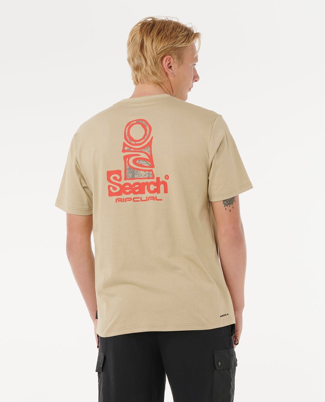 VAPORCOOL SEARCH STACK TEE - Rip Curl0K5MTE-BLACK/OLIVE-S
