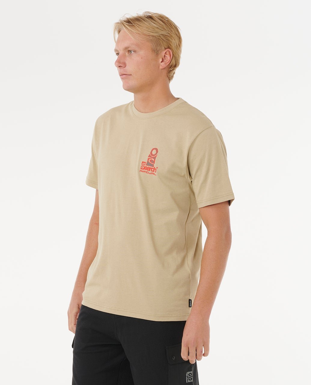 VAPORCOOL SEARCH STACK TEE - Rip Curl0K5MTE-BLACK/OLIVE-S