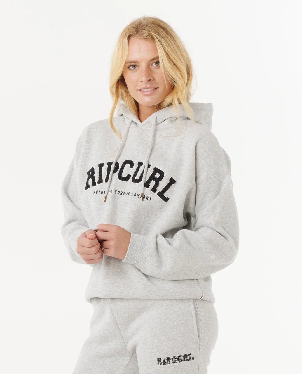 VARSITY HOODIE - Rip Curl08HWFL-GREY MARLE/BLACK-2XS