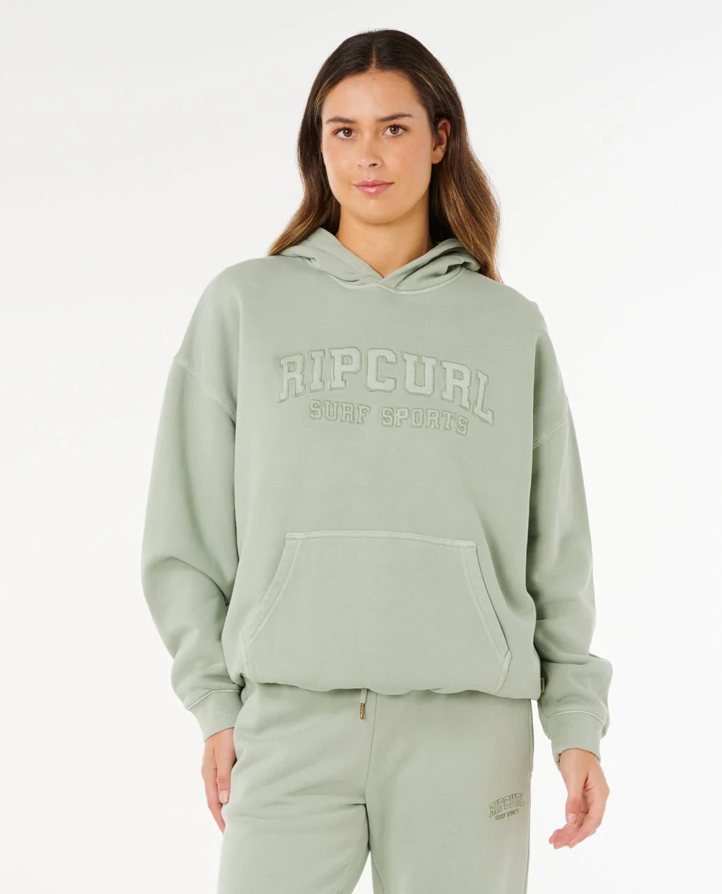 VARSITY SPORTS OVERSIZED HOOD - Rip Curl0CPWFL-AQUA GRAY-2XS