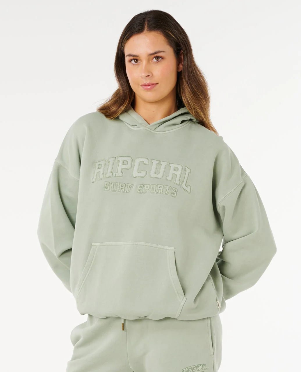 VARSITY SPORTS OVERSIZED HOOD - Rip Curl0CPWFL-AQUA GRAY-2XS
