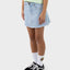 Vibes Stack Raw Hem Skirt - Santa CruzSG324 - SK01 - LIGHT - WASH - INDIGO - Light Washed Indigo - 10