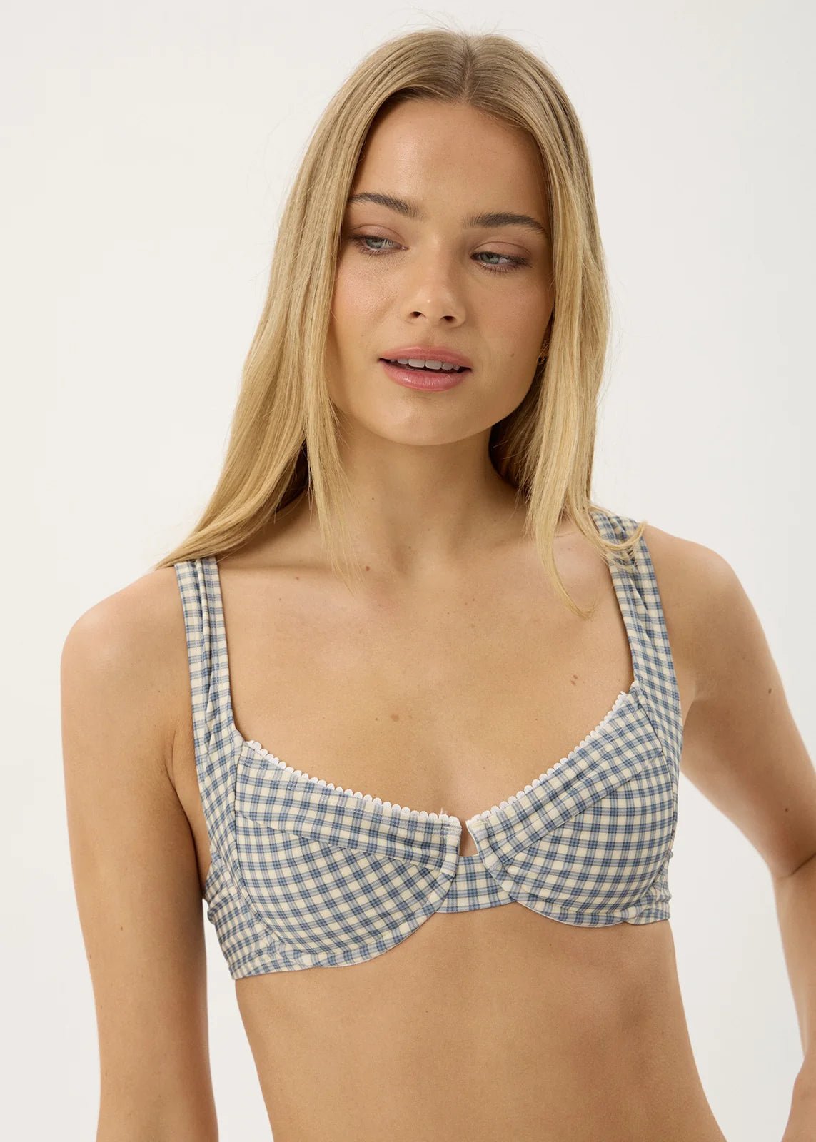 Vice - Recycled Bikini Top -AfendsW263703-ALPINE CHECK-XS