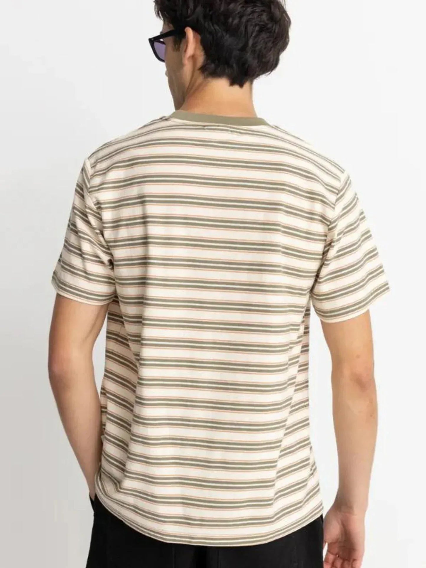 VINTAGE STRIPE SS T - SHIRT - Rhythm1025M-CT03-NATURAL-XL