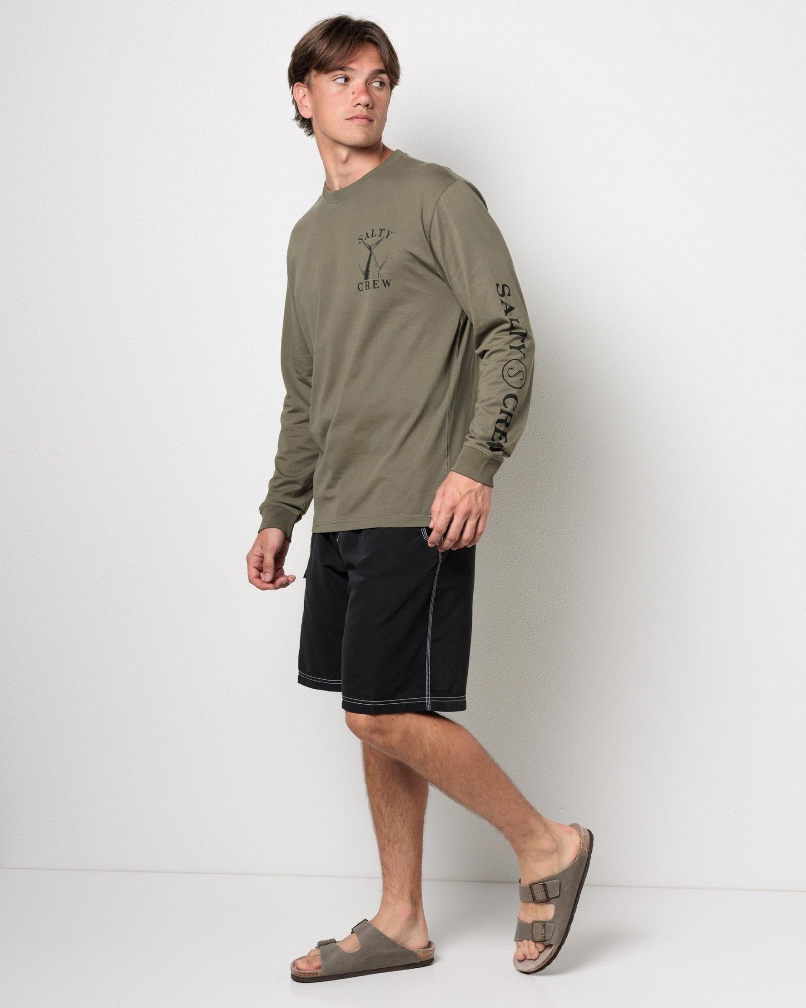 VINTAGE TAIL CLASSIC LS TEE - Salty CrewSCM64100-DUSTY OLIVE-S