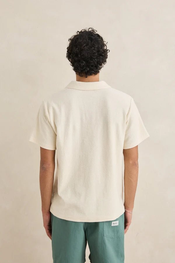 VINTAGE TERRY POLO -Rhythm0725M-CT01-STONE-S