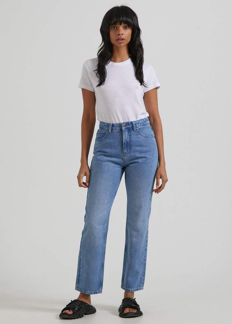 Violet Hemp Denim Bootleg Jean - AfendsW213451 - WNB - Worn Blue - 24