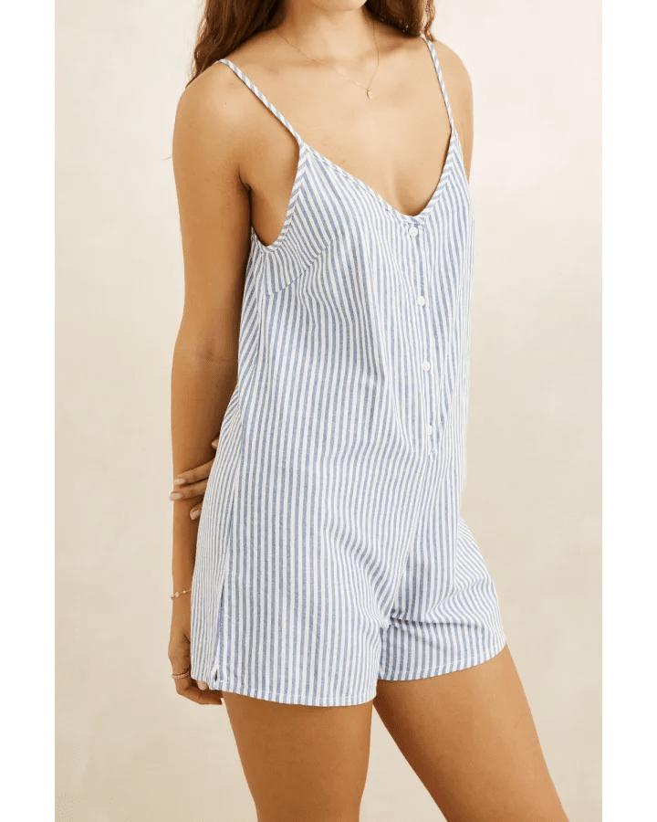 VISTA STRIPE ADJUSTABLE ROMPER -Rhythm0726W-JS03-BLUE-6