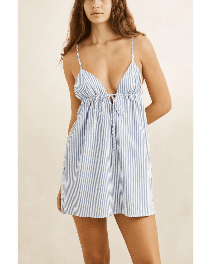 VISTA STRIPE MINI DRESS -RhythmCD26W-DR05-BLUE-6
