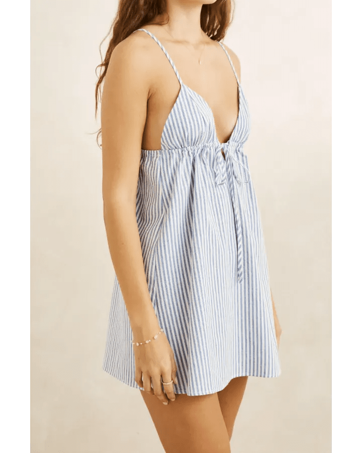 VISTA STRIPE MINI DRESS -RhythmCD26W-DR05-BLUE-6