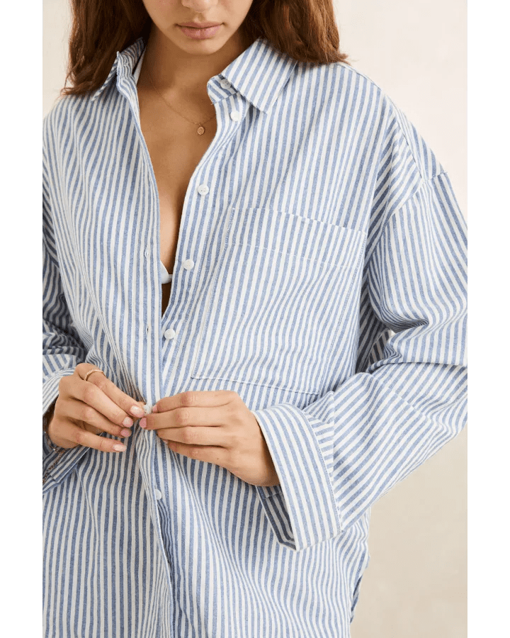 VISTA STRIPE OVERSIZED SHIRT -Rhythm0726W-OS05-BLUE-8