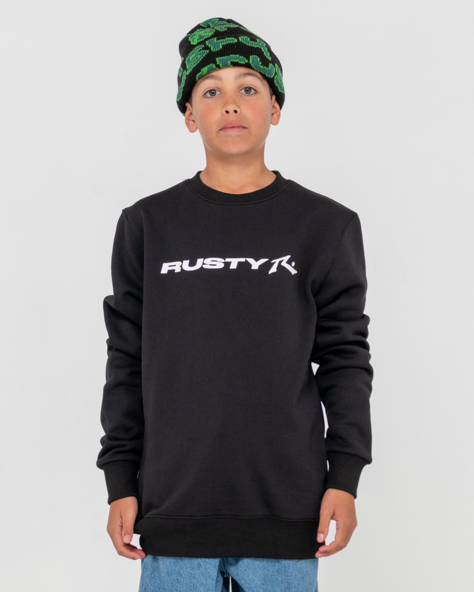 VITAL 2.0 RUSTY CREW NECK BOYS - RustyFTB0311 - BLACK - 10