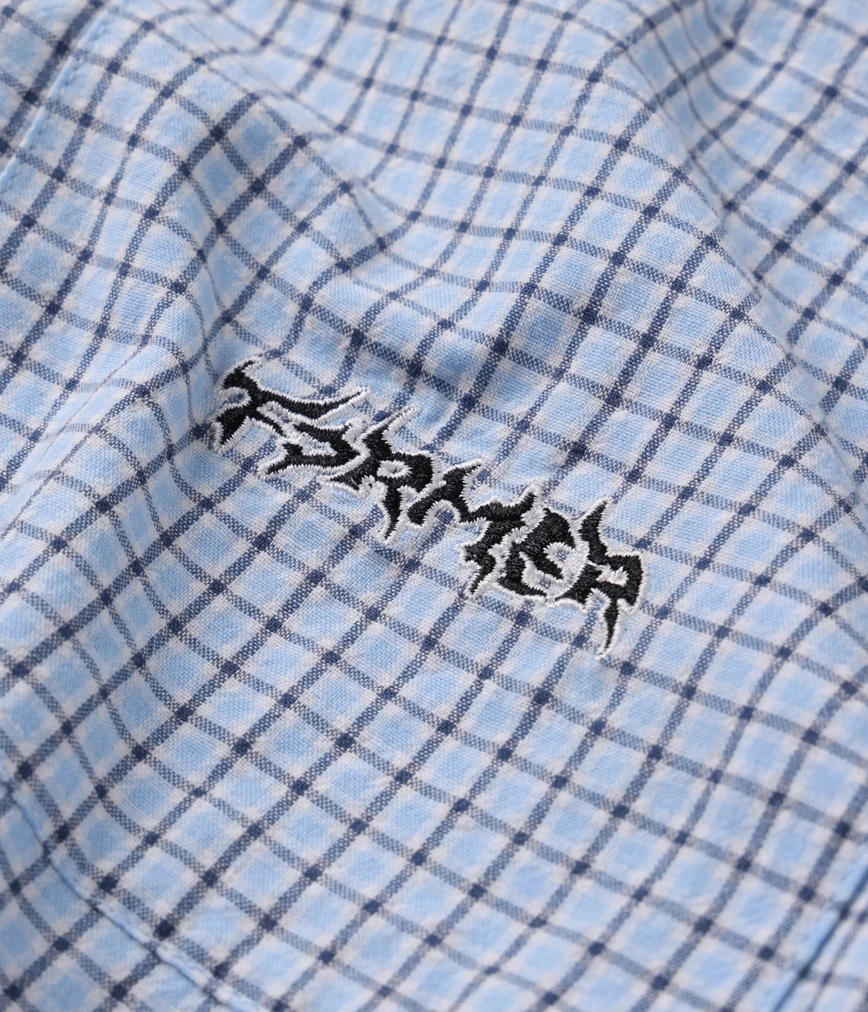 VIVIAN CHECK SS SHIRT - FormerFSH-25401-BLUE-S