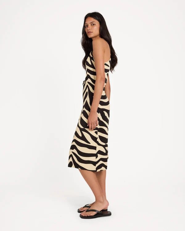 VOYAGER MIDI SLIP DRESS -RVCAUVJWD00234-RVCA BLACK-XS/6