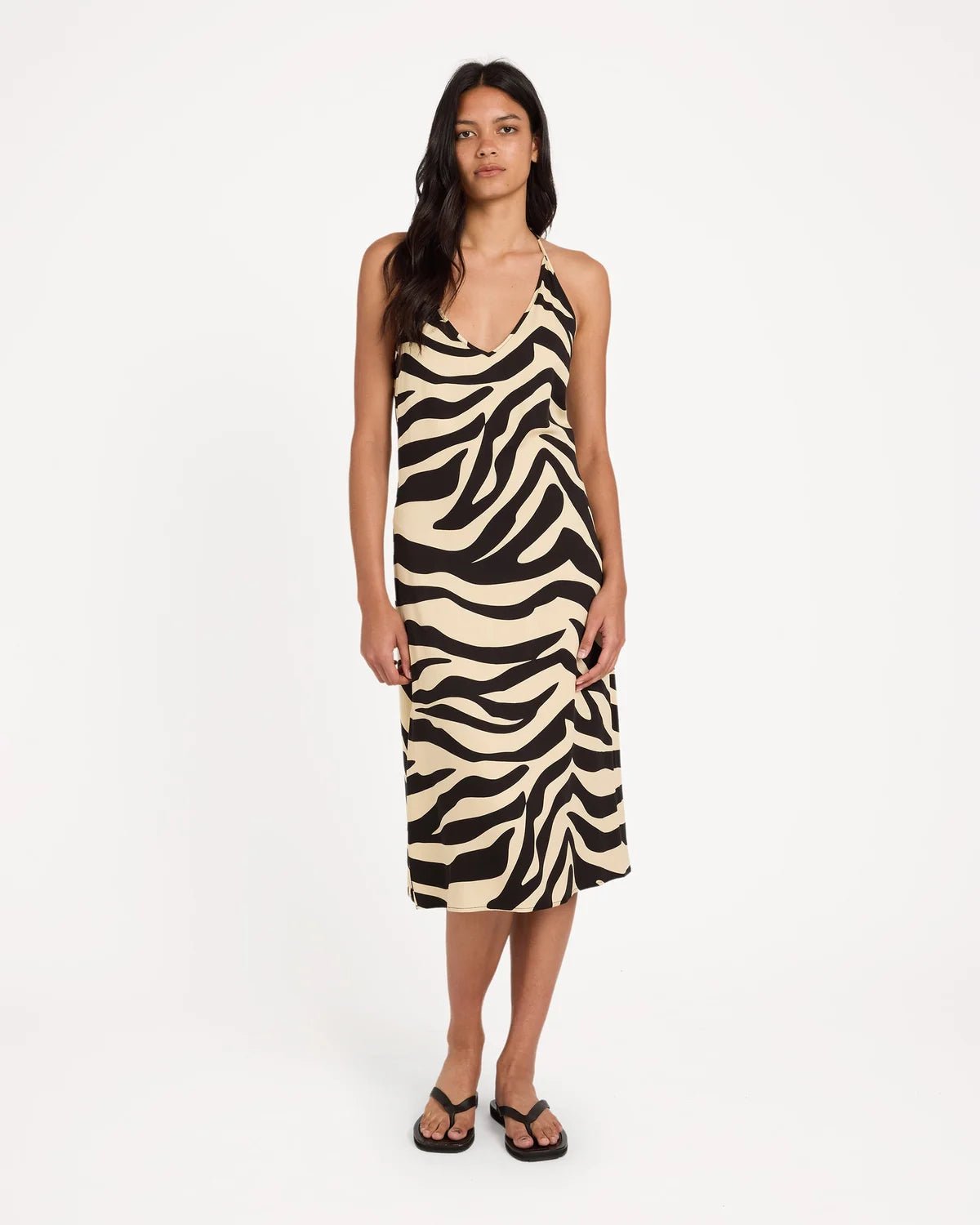VOYAGER MIDI SLIP DRESS -RVCAUVJWD00234-RVCA BLACK-XS/6