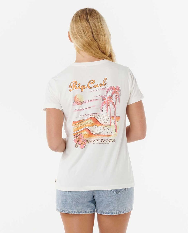 WAIKIKI STANDARD TEE - Rip Curl0JAWTE - BONE - XS