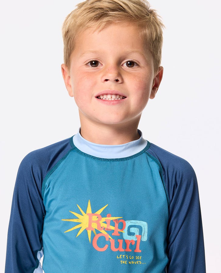 WAVE DAYZ UPF L/S - BOY - Rip Curl130TRV - STORM BLUE - 1 - 2