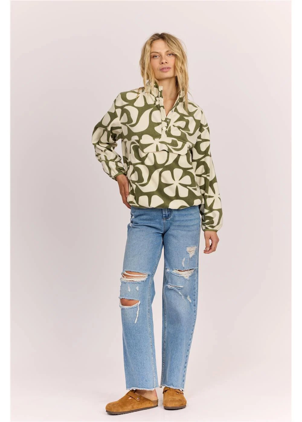 WAVES IN BLOOM FLEECE - SisstrGF11BWAV-RANGER-XS