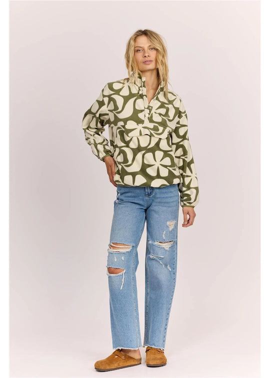 WAVES IN BLOOM FLEECE
