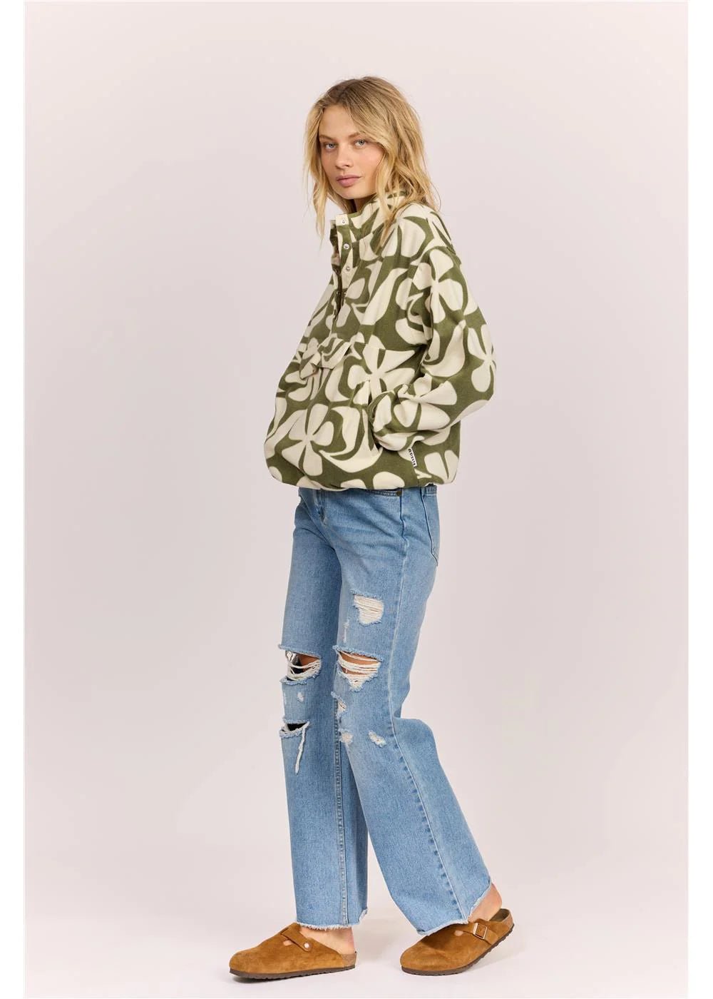 WAVES IN BLOOM FLEECE - SisstrGF11BWAV-RANGER-XS
