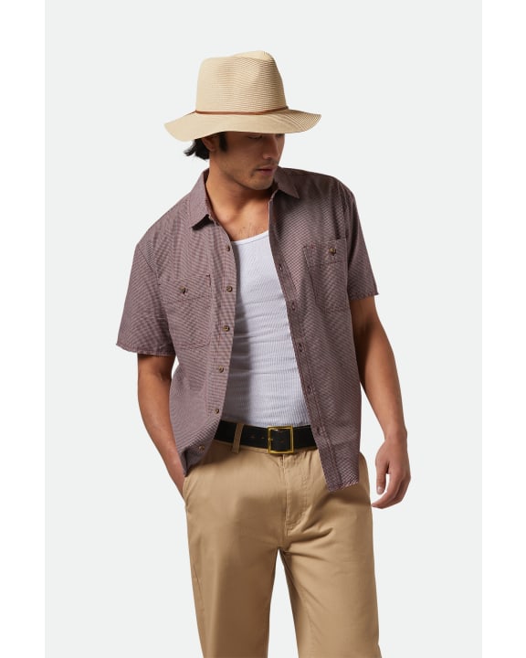 WESLEY STRAW PACKABLE FEDORA - Brixton10823 - TAN - XS