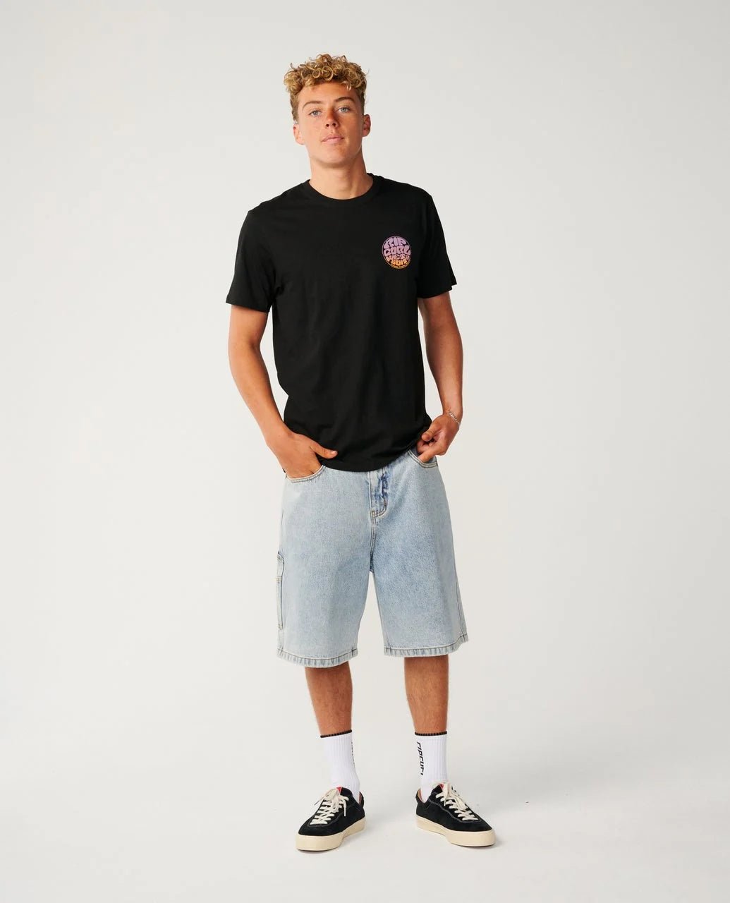 WETTIE PASSAGE ICON TEE -Rip Curl13PMTE-BLACK-S