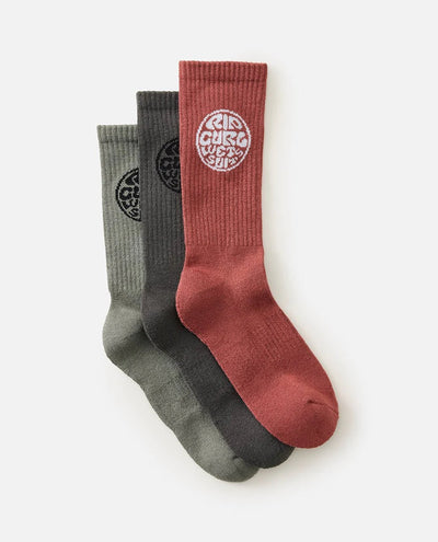 WETTY CREW SOCK 3 - PK - Rip Curl009MSO-BLACK