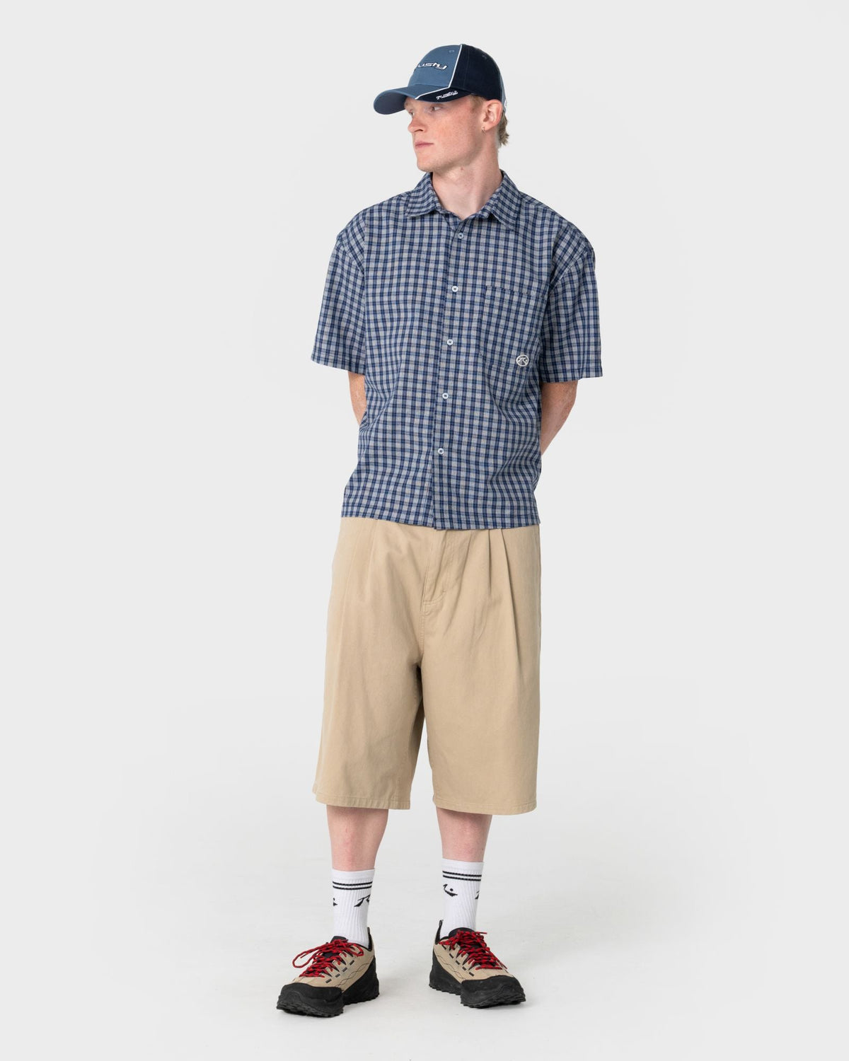 WHITE LINES DAD CAP -RustyHCM2031-CHINA BLUE-OSFM