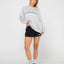 WHITE LINES LONG SLEEVE CREW NECK KNIT - RustyCKL0510-GREY MARLE / BLUE-XS